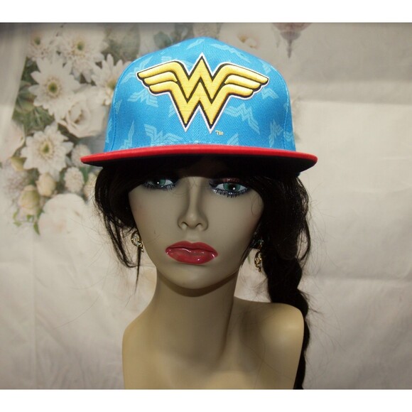 Wonder Woman DC Comics Snapback Red & Blue Superhero Hat Cap Unisex One Size - Picture 2 of 6